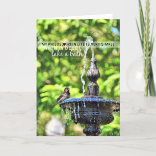 BIRD BATH Greeting Card