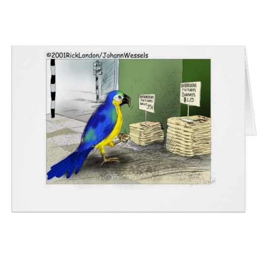 Bird Bathroom Fixtures Funny Gifts & Tees Cards (Front Horizontal)