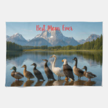 Bird Best Mom Ever Personalized Kitchen Towel