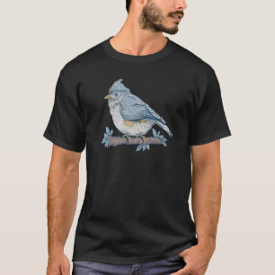 Bird Bird Watching Bird Watcher Birder Blue Jay Fl T-Shirt