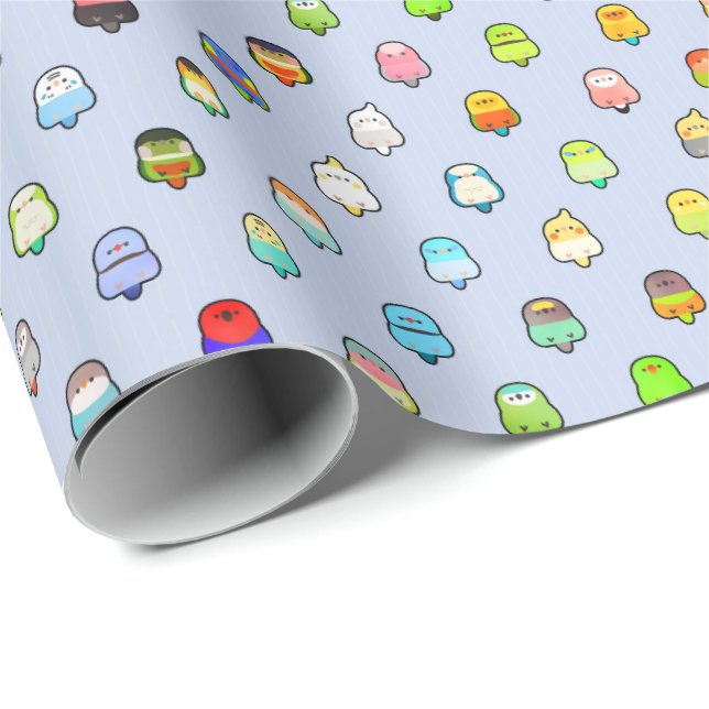 Bird Blobs Wrapping Paper (Roll Corner)