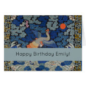 Bird Blue Chinese Embroidery Vintage (Front Horizontal)