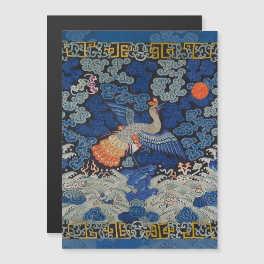 Bird Blue Chinese Embroidery Vintage (Front/Back)