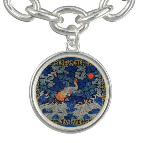 Bird Blue Chinese Embroidery Vintage Bracelet
