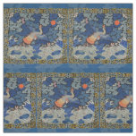 Bird Blue Chinese Embroidery Vintage Fabric