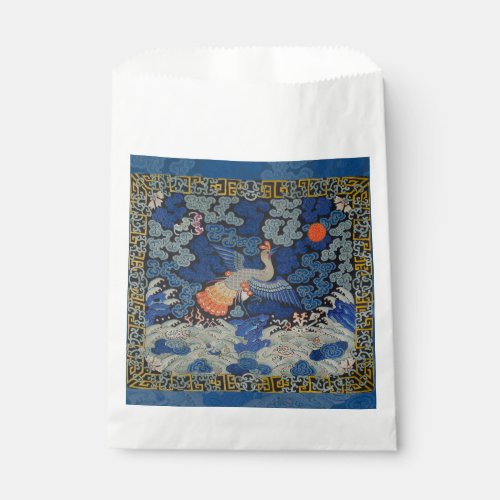 Bird Blue Chinese Embroidery Vintage Favor Bag