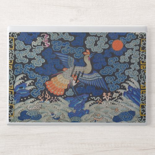 Bird Blue Chinese Embroidery Vintage HP Laptop Skin