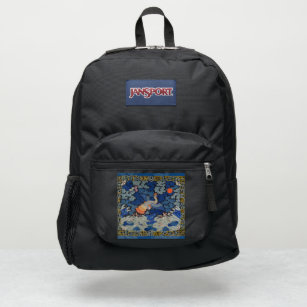 Bird Blue Chinese Embroidery Vintage JanSport Backpack