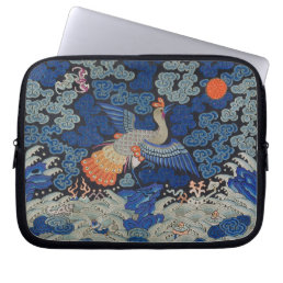 Bird Blue Chinese Embroidery Vintage Laptop Sleeve