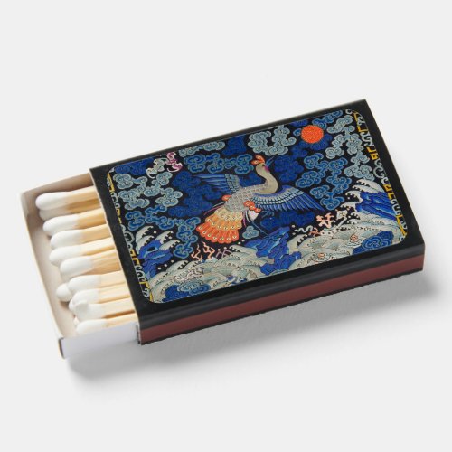 Bird Blue Chinese Embroidery Vintage Matchboxes