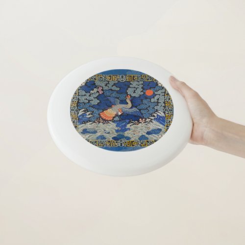 Bird Blue Chinese Embroidery Vintage Wham_O Frisbee