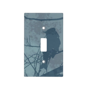 Bird Blues Grunge by Angelandspot Light Switch Cover