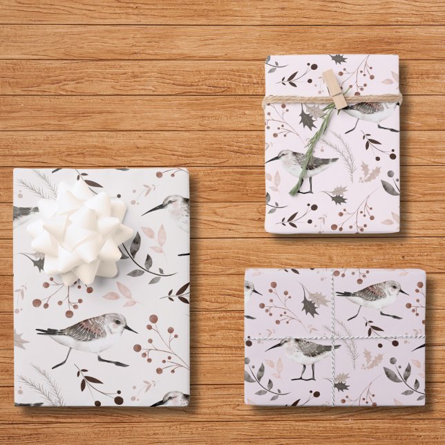 Bird Botanical Hand Drawn Watercolor Illustration  Wrapping Paper Sheets (Bird Botanical Hand Drawn Watercolor Nature Art Wrapping Paper Sheets)