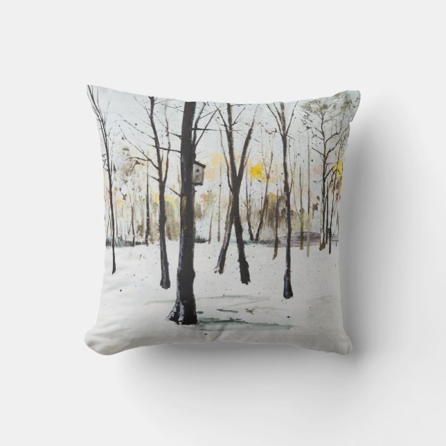 Bird Box Study Ohlsdorf 2013 Throw Pillow (Front)