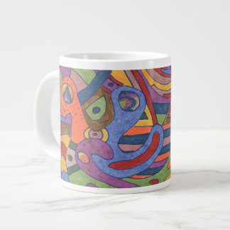 Bird Brain, original abstract Large Coffee Mug