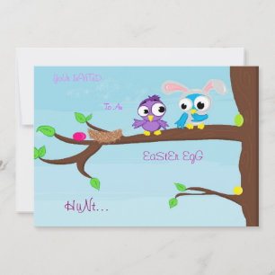 Bird-Bunny easter egg hunt Invitation