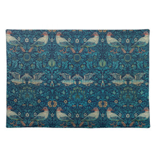 Bird by William Morris, Vintage Garden Textile Art Cloth Placemat