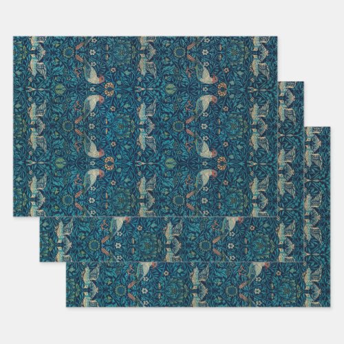 Bird by William Morris Vintage Garden Textile Art Wrapping Paper Sheets