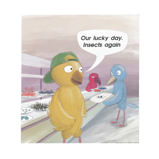 Bird Cafeteria Funny Notepad (Front)