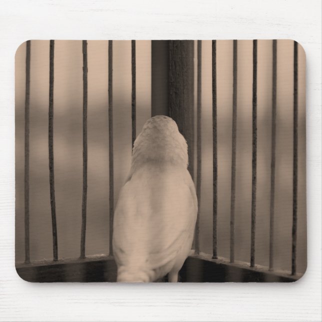 Bird, Cage, bars Mouse Pad (Front)