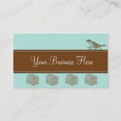 Customizable Bird Cage Business Card