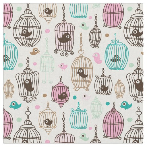 bird cage love kids background pattern fabric