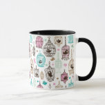 bird cage love kids background pattern mug