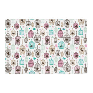 bird cage love kids background pattern placemat