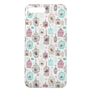 bird cage love kids background pattern iPhone 8 plus/7 plus case