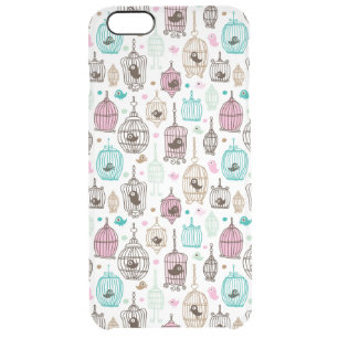 bird cage love kids background pattern clear iPhone 6 plus case
