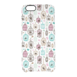 bird cage love kids background pattern clear iPhone 6/6S case