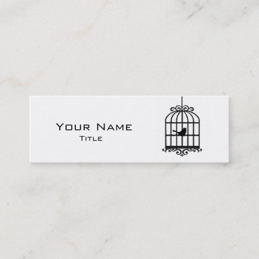 Customizable Bird Cage Mini Business Card