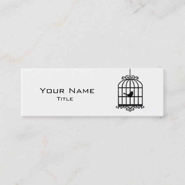 Bird Cage Mini Business Card (Front)