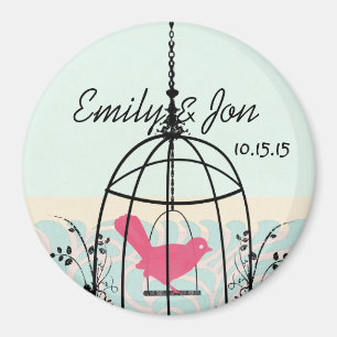 Bird Cage Wedding Stickers or Customize Magnet