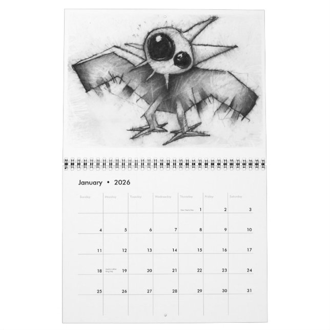 bird calendar (Jan 2026)
