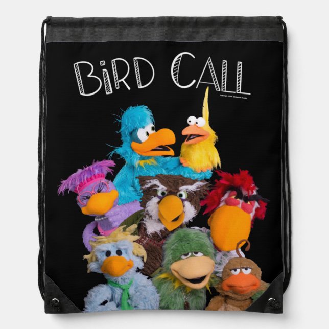 Bird Call Drawstring Backpack (Front)
