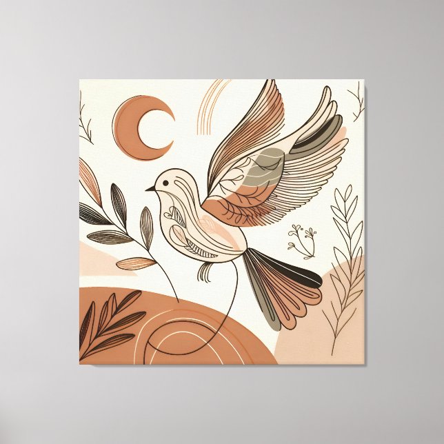 Bird Canvas Art | Nature-Inspired Wall Décor  (Front)