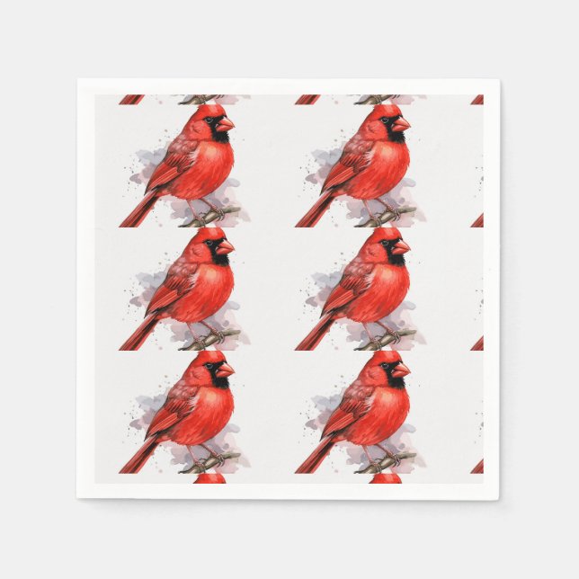 Bird (Cardinal) Collection Napkins (Front)