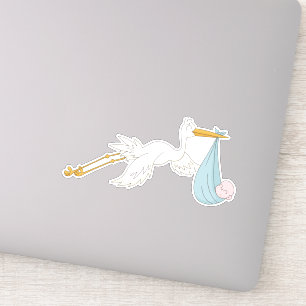 Bird Carrying Cute Kid It's A Boy Sticker