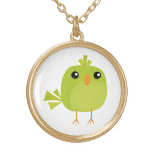 Bird Cartoon Gold Plated Necklace