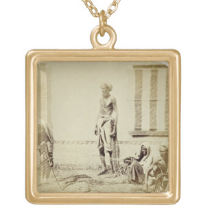 Bird-Catchers, Low Caste Hindus in Delhi, 19th cen Gold Plated Necklace