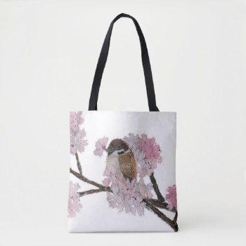 Bird  Cherry Blossoms  Flower  Oriental  Japanese Tote Bag by BlessHue at Zazzle