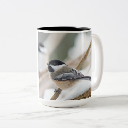 Bird Chickadee Thoreau quote Two_Tone Coffee Mug