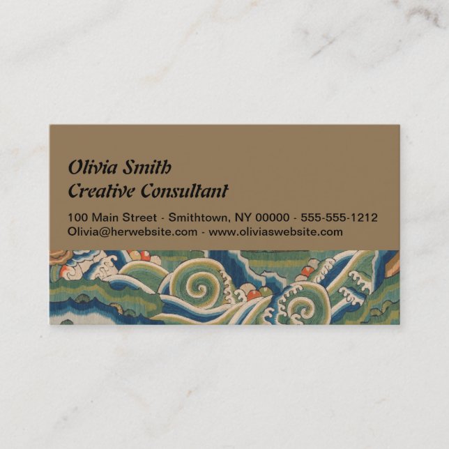Bird Chinese Antique Decor Business Card (Front)