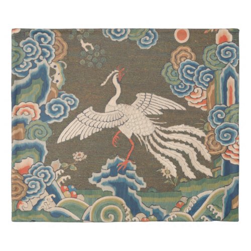 Bird Chinese Antique Decor Duvet Cover