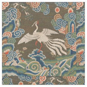 Bird Chinese Antique Decor Fabric