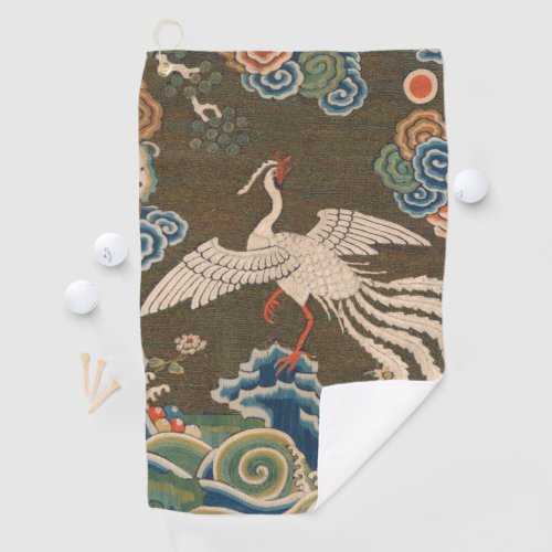 Bird Chinese Antique Decor Golf Towel