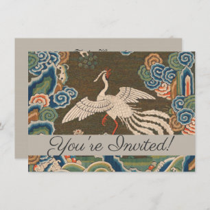 Bird Chinese Antique Decor Invitation