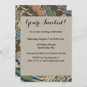 Bird Chinese Antique Decor Invitation