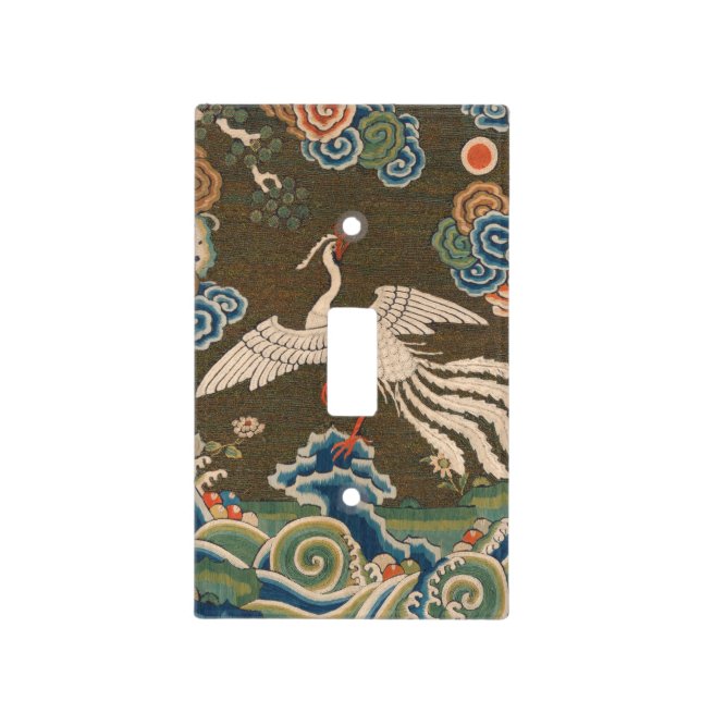 Bird Chinese Antique Decor Light Switch Cover (Front)